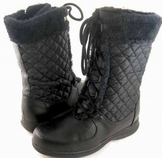 New Peerage Wide Width Women Black Boots Shoes  LB7053 WW