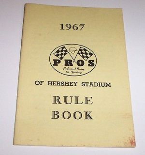 Hershey Stadium Rule Book 1967 VTG Series Racing Original Pros Stock