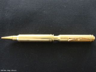 BULLET PEN 300 WIN MAG RIFLE CASING BRASS BALLPOINT WITH RIFLE