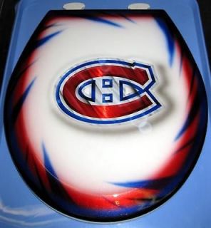 Montreal Canadiens Custom Toilet Seat, Cut Metal & Airbrushed, Commode