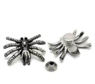 150Sets Silver Tone Spider Spike Rivet Studs Spots 24x17mm(7/8x5 /8
