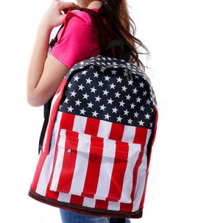 Fashion School Book Campus Bag Backpack US Flag Pattern Bag FB247 1