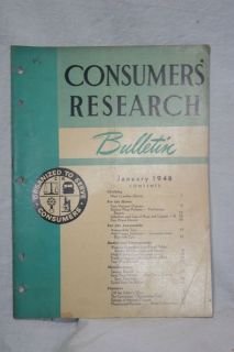  Research Bulletin,Jan 1948,Gloves,Floor Polishers,Fire Alarms