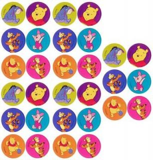 30 x Dot Stickers ★ Pooh Tigger Eeyore Piglet Honey Friends Winnie