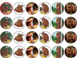 24 x GRUFFALO MIXED EDIBLE RICE PAPER CAKE TOPPERS