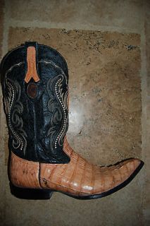 Black Leather & Brown Caiman Crocodile CUADRA Western Style Cowboy