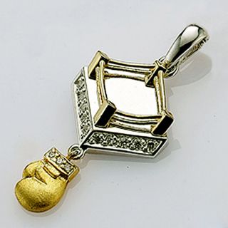 HANDMADE ring and glove pendant gymnastic Jewelry Olympic Gold plated