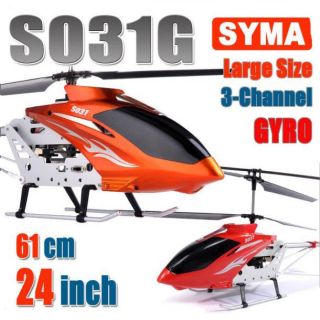 Syma 24 3CH Ready to Fly Electric RC Helicopter w/ Lipo Battery S031G