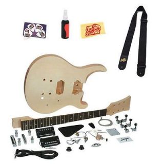 Saga HT 10 Build Your Own P Style Electric Guitar Kit Bundle