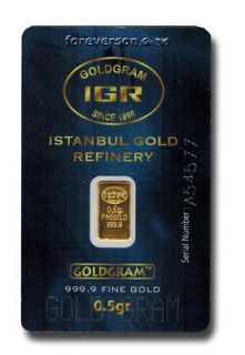 Gram 9999 24K GOLD Premium Bullion Bar Ingot with authenticity