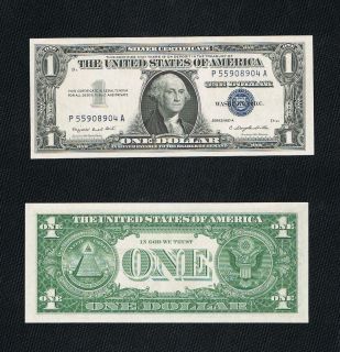 1957A $1 Dollar 4 Of Ten Concecutive Silver Certificate Bl ue Series