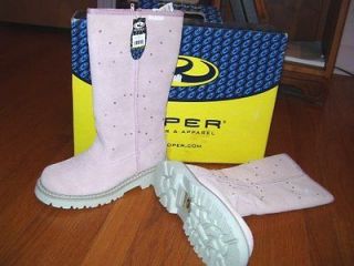 Ladies Roper Pink Chunk SNUGGLI Western Boots w/ Rhinestone 6.5 Womens