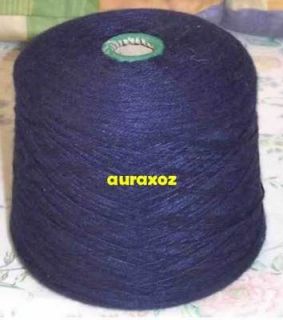 1kg Alpaca wool yarn Sheep Navy blue knitting hand machine France