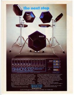 Simmons SDS7 Digital Drum Vintage Magazine Ad ‘84