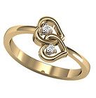 For Eternity Genuine Diamond Promise Ring 14K Yellow Gold .02ctw NWT