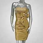 New Fashion Gold Short Cocktail Mini Bridesmaid Prom Gown Evening