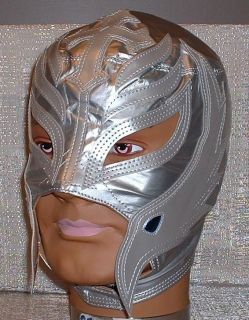 10% OFF SALE) REY MYSTERIO Pro KIDS Solid SILVER MASK