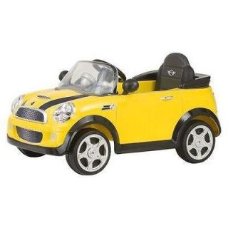 NEW Kid Trax Mini Cooper S Ride On   Yellow 6V Charger Included FREE
