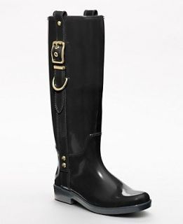 COACH TASHA ICONIC GOLD BUCKLE TALL RUBBER RAIN RIDING BOOTS ALL SIZES