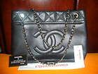 AUTH CHANEL BLACK CAVIAR TIMELESS MESSENGER GRAND SHOPPING TOTE BAG