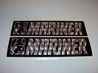 Mariner Boat Engine Turn Chrome Pattern vinyl Outboard decals