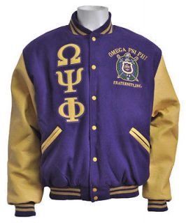 Phi Fraternity Varsity Jacket Q Dog Purple Gold Wool Varsity Coat S 2X