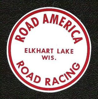 Road America Road Racing Sticker, Elkhart Lake, Wis., Vintage Sports