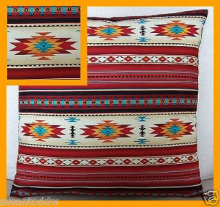 New Native Indian Aztec Blanket Red cotton fabric cushion cover