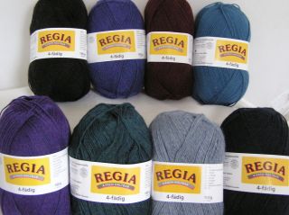 REGIA 4 Ply Sock yarn x 100 g balls ~ Plain Colours ~ Choose Colour