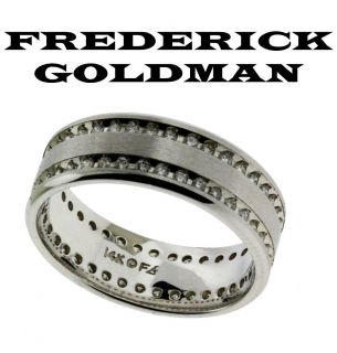 FREDERICK GOLDMAN 22  8106W   G WEDDING BAND.75 CARAT 14K GOLD SIZE 10