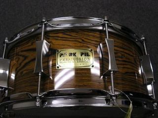 New Pork Pie USA Made 6x14 7 Ply Exotic Zebrawood Snare Drum $239.99