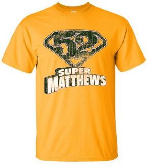 Super Matthews GOLD T Shirt   CLAY MATTHEWS #52 Superman design