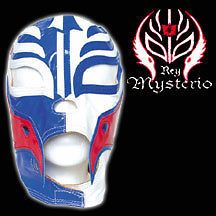 WWE Rey Mysterio Blue   White   Red KIDS Wrestling Mask