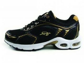 FUBU Jamison Black / Gold Womens Athletic Shoe Many Sizes