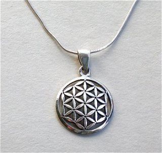 Sterling Sacred FLOWER OF LIFE Pendant & Silver Chain