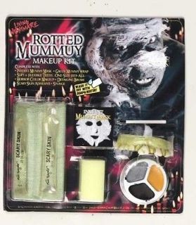 Rotted Egyptian Mummy Makeup Kit Costume Mask Teeth NEW