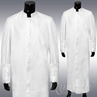 Clergy Robe Cadillac 54 White Cassock Royalty Cross Embroidery