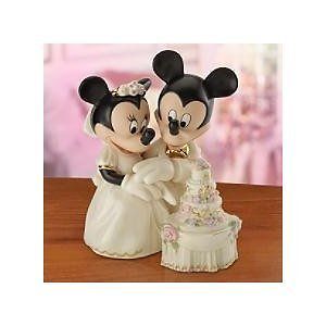 Lenox Minnies Dream Wedding Cake Topper w/ Mickey Mouse Figurine