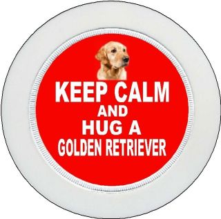 Golden Retriever Dog (Keep Calm and Hug) Car Tax Disc Holder By