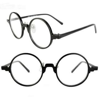 Vintage Retro Flexible Round Matte Black Eyeglass Frames Spectacles