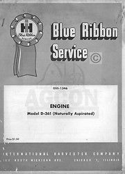 FARMALL 806 856 1026 1206 1256 Engine Service Manual