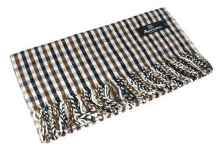 New Classic Aquascutum Scarf Lambswool House Check Unisex Scarves
