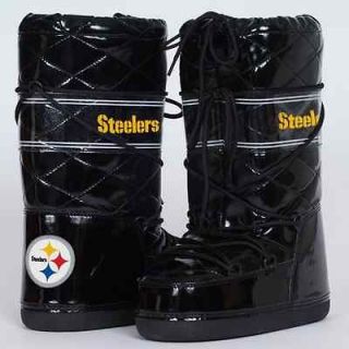 Cuce Shoes Pittsburgh Steelers Ladies Admirer Boots   Black