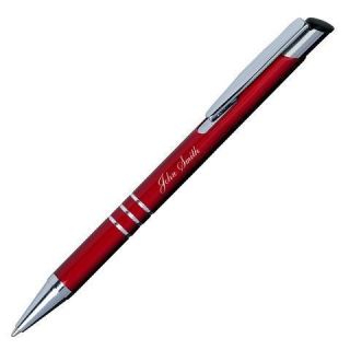 Personalised Set of Red Pens Promotional Engraved With your name or