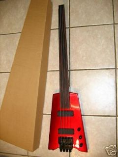 Headless and Fretless Bass Guitar, 4 string, with hard case, Unique