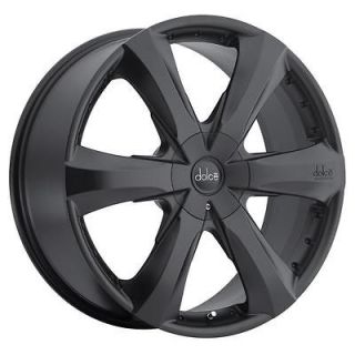 22 inch 22x9 dolce dc34 black wheels rims 6x5.5 chevy k2500 silverado
