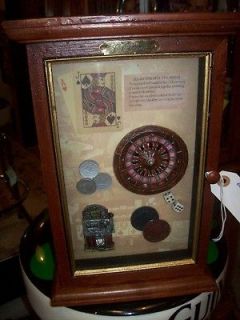 ROULETTE WHEEL CD RACK GAMBLING RELATED ITEMS SHADOW BOX STYLED SLOT