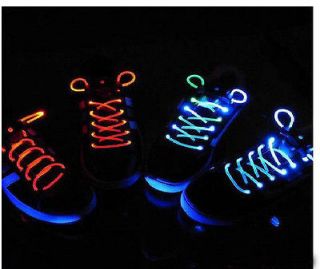 colors LED Light Up Stick Shoelaces Flash Glowing lace NEON