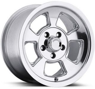 HALIBRAND REPLICA SLOTTED POLISHED 15 ALLOY WHEELS 5 LUG FORD CHEVY