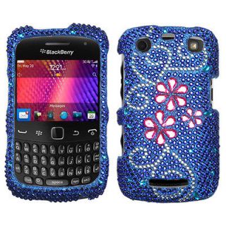 For T Mobile BlackBerry 9370 Apollo Curve Juicy Flower Bling Stone